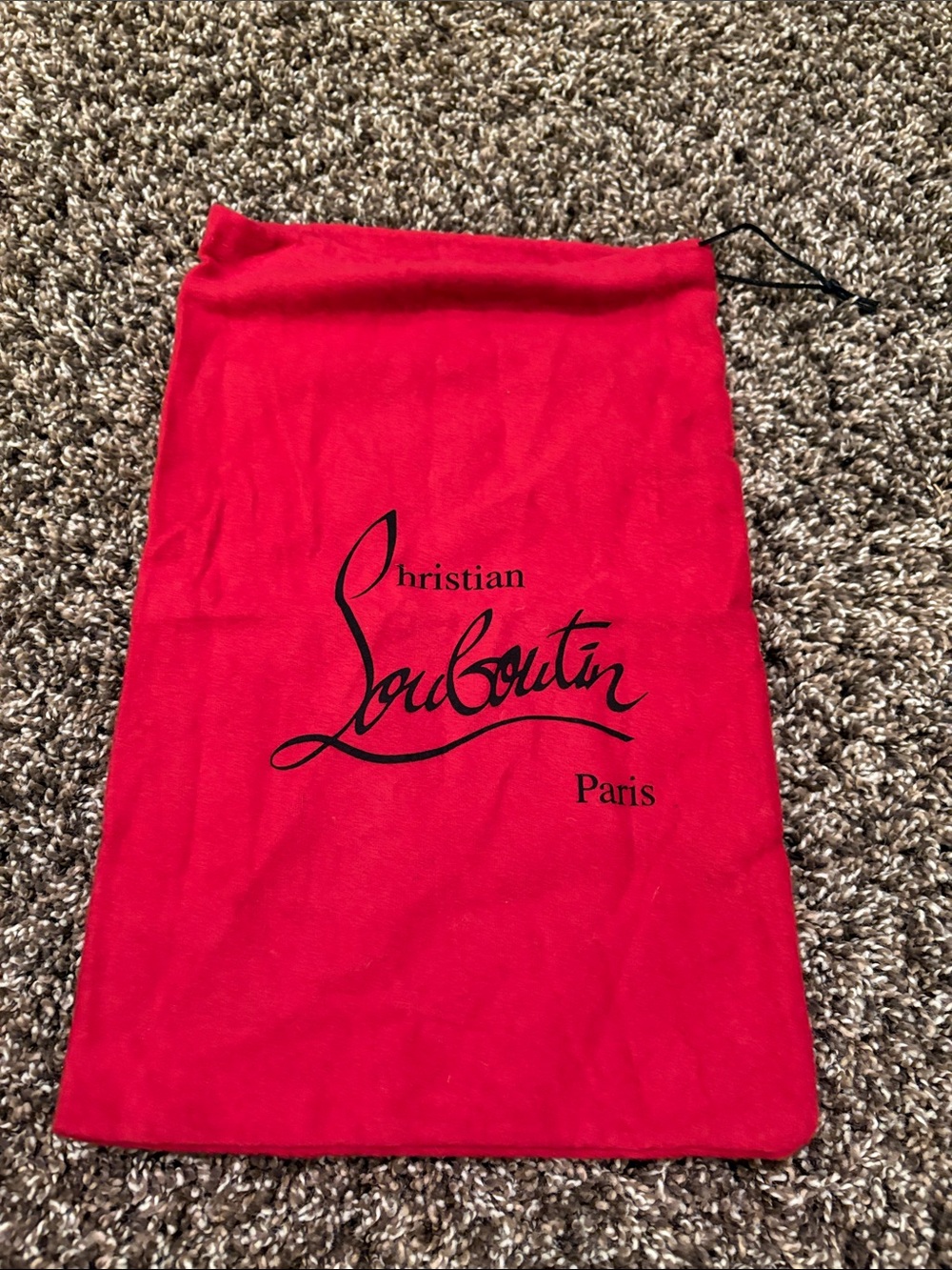 Christian Louboutin Red drawstring dust bag - Signature Style